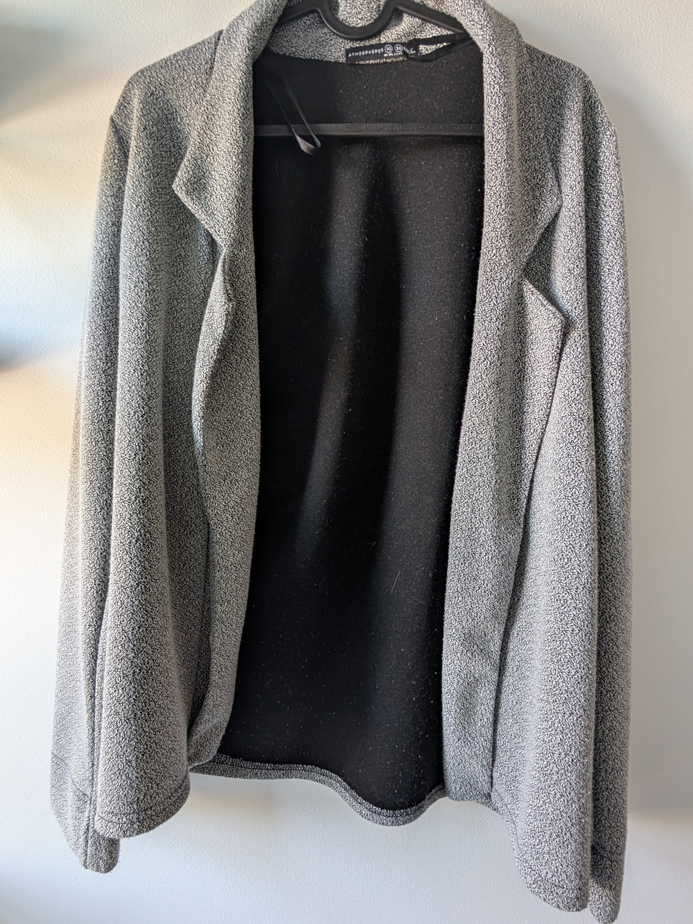 Primark Gray Open-Front Textured Cardigan Jacket